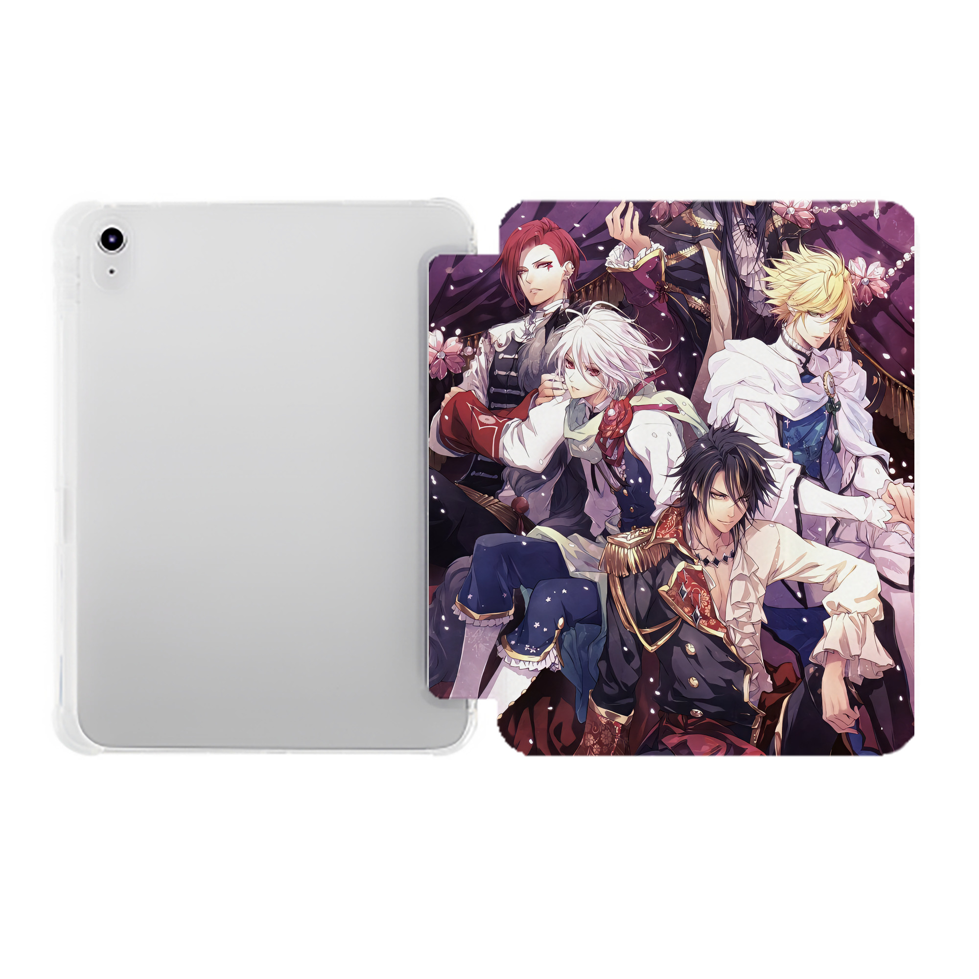 （画像用） 刀剣乱舞 Touken Ranbu IPad ケース ペン収納付き 三つ折りスタンド PUレザー×シリコン 対応機種9.5/10.5/10.9インチ
